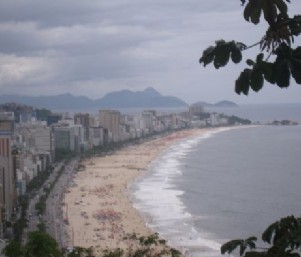 Playa Ipanema desde Morro dos hermanos Rio Janerio Brasil